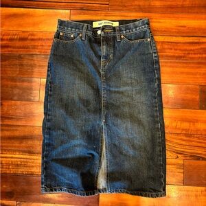 Gap Midi Jean Skirt